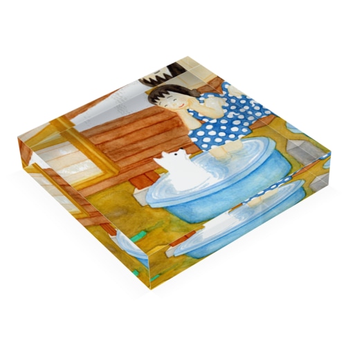 シロと歩けば 初夏 Acrylic Block