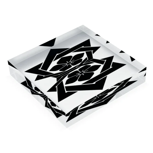 桔梗紋 黒 Acrylic Block