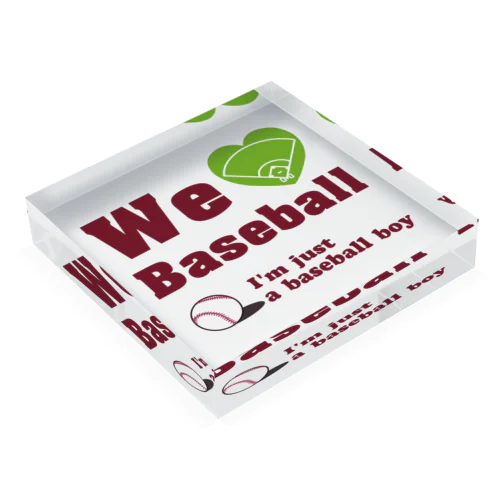 We love Baseball(レッド) 아크릴 블럭