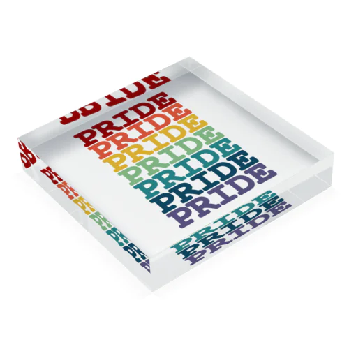 Rainbow Pride Acrylic Block