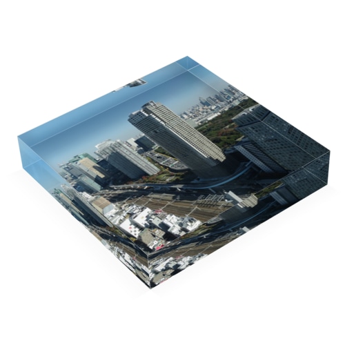 東京都：浜松町付近の風景写真　Tokyo: view of around Hamamatsu-cho Acrylic Block