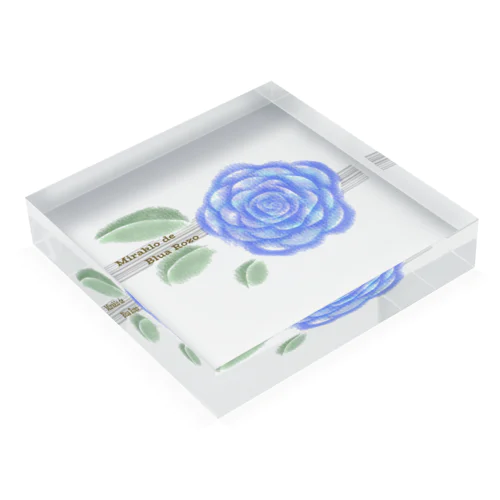 青い薔薇の奇跡 Acrylic Block