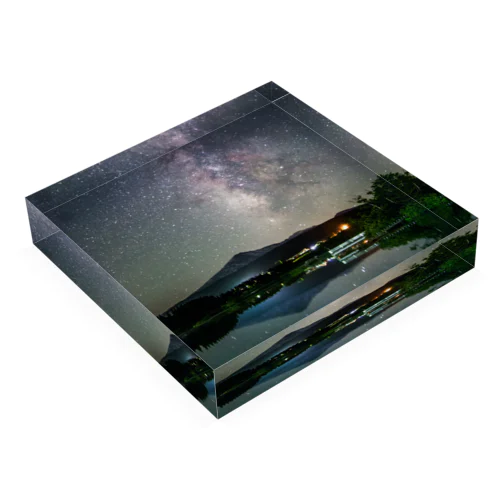 Milky Way & Mt.Chokai Acrylic Block