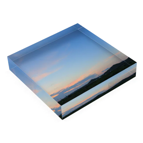 春の夕焼け Acrylic Block