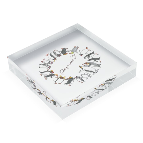 ペンギン　全員集合　ペパロニオリジナル Acrylic Block