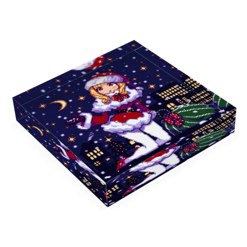 【ドット絵】クリスマスガール Acrylic Block