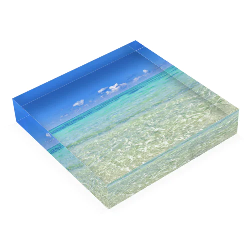 Shining blue Acrylic Block