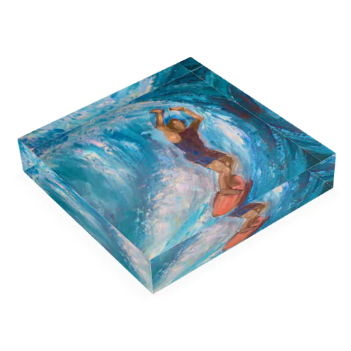 "wave" Acrylic Block