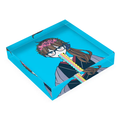 Oiran Emma Rainbow Puke Acrylic Block