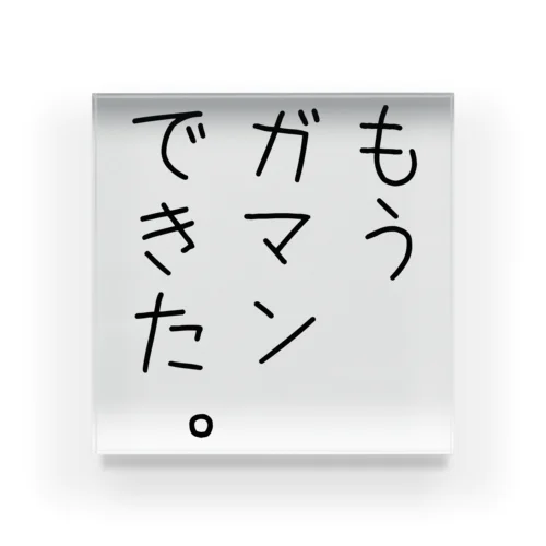 もうガマンできた。 アクリルブロック