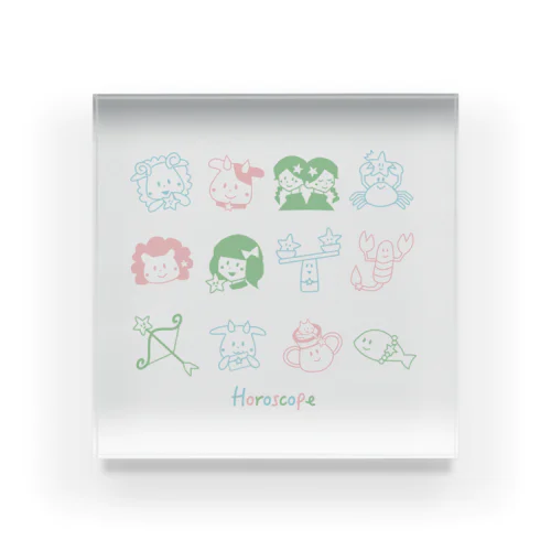 ema-emama『12星座 Horoscope』 Acrylic Block