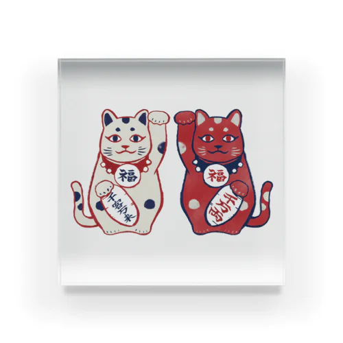 【日本レトロ#01】招き猫 Acrylic Block