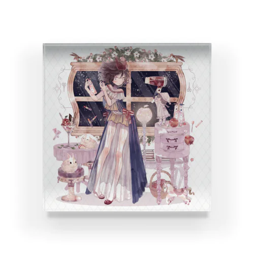 グリム童話とネグリジェ【白雪姫】 Acrylic Block