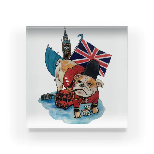 イギリス🇬🇧🐶 アクリルブロック