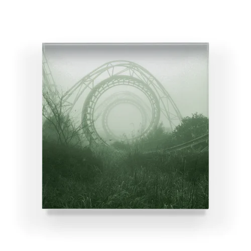 濃霧のスパイラルコースター Acrylic Block