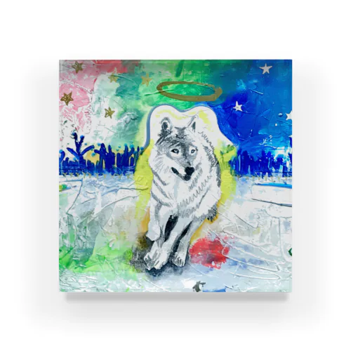 wolf Acrylic Block