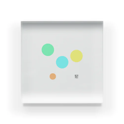 Pastel color dots 1 アクリルブロック