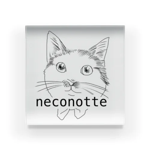 neconotteのえらいねこはなさん アクリルブロック