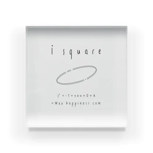 isquareロゴ Acrylic Block