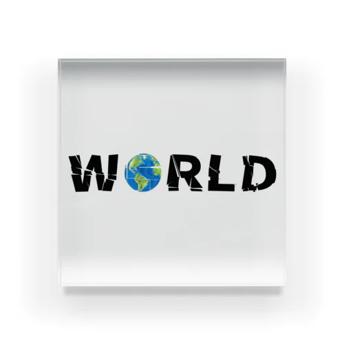 WORLD(英字＋１シリーズ) Acrylic Block