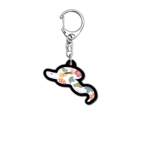 白ヘビ(新年縁起物) Acrylic Key Chain