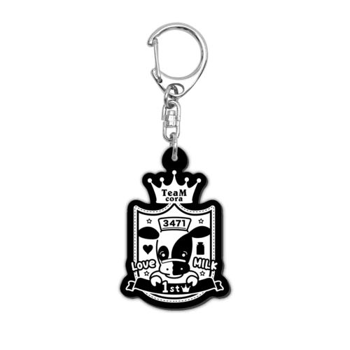 チームコラ白 Acrylic Key Chain