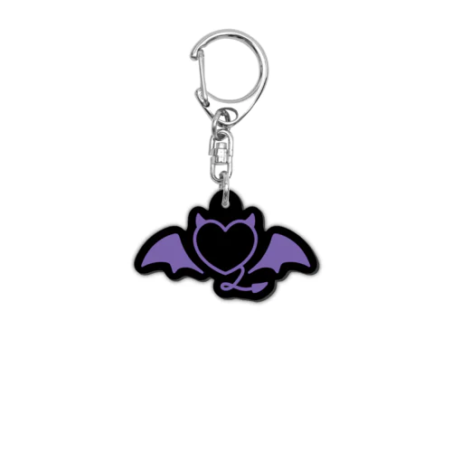 デビルなハート紫 Acrylic Key Chain