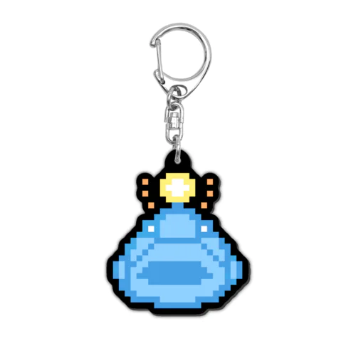 クエ＋あんこう【ドット絵】 Acrylic Key Chain