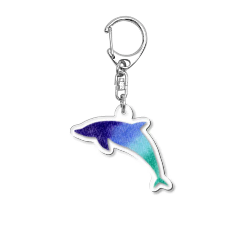 イルカ君　パステルアート Acrylic Key Chain