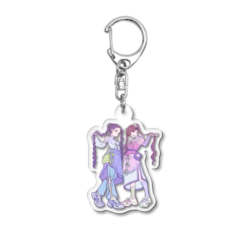 Wツインテ Acrylic Key Chain