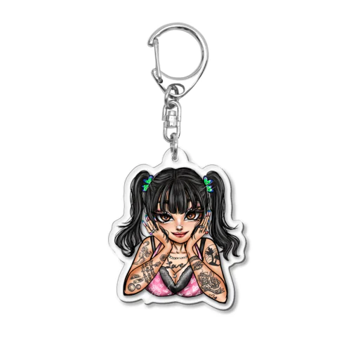 タトゥー女子2 Acrylic Key Chain