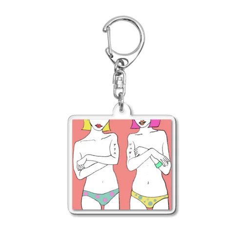 手ぶらの女の子 Acrylic Key Chain