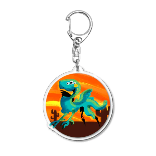 荒野を走るドラゴン Acrylic Key Chain