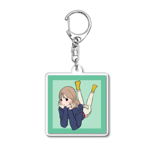 レトロ韓国ガール♡ Acrylic Key Chain