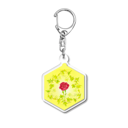 開運・魔除け　花曼荼羅 Acrylic Key Chain