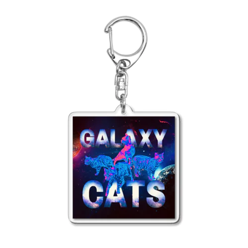 GALAXY CATS Acrylic Key Chain