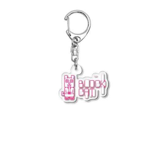 #BLOCKCAT（赤） Acrylic Key Chain