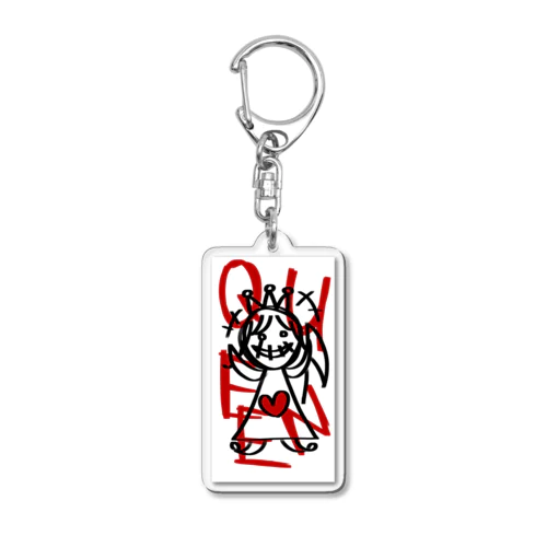 Qeen Of Heart♛ Acrylic Key Chain