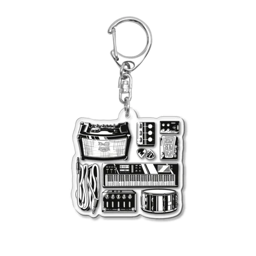 機材(モノクロ) Acrylic Key Chain