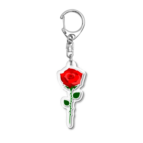 赤いバラ Acrylic Key Chain