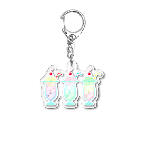 くりぃむそーだ　バニラ×イチゴ×メロン Acrylic Key Chain