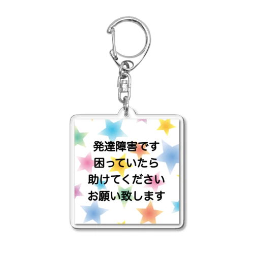 シンプル星B 発達障害　ADHD 注意欠陥多動症　注意欠如多動症　ASD 自閉症　自閉スペクトラム症　自閉症スペクトラム　LD 学習障害 Acrylic Key Chain