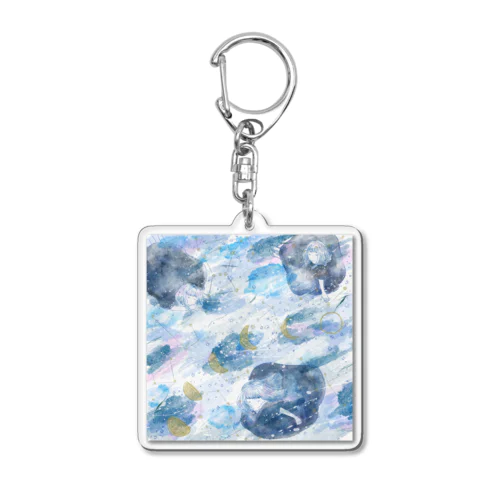 moon phase Acrylic Key Chain