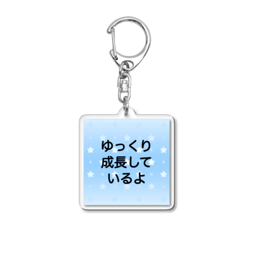 発達ゆっくりさん　ゆっくり成長しているよ　発達障害　自閉スペクトラム　自閉症スペクトラム　注意欠陥多動性障害　知的障害 Acrylic Key Chain