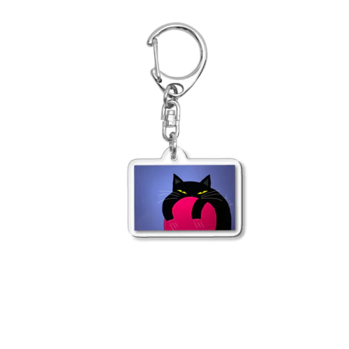 黒ジャレ猫 Acrylic Key Chain