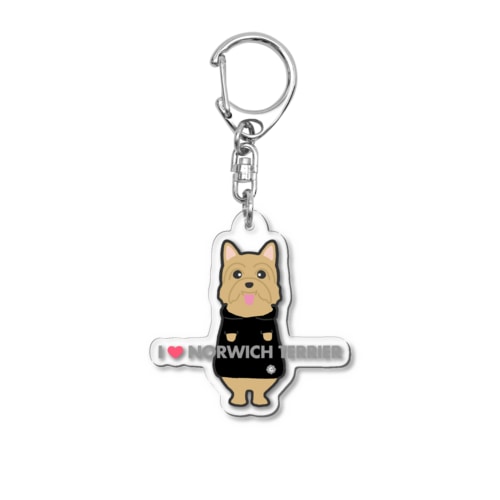 I LOVE NORWICH TERRIER Acrylic Key Chain
