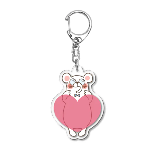 しろくま君、ラブを贈る Acrylic Key Chain