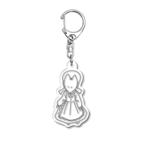 メイドきつねアクリルキーホルダー Acrylic Key Chain