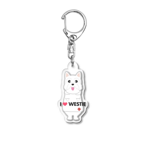 I LOVE WESTIE  Acrylic Key Chain
