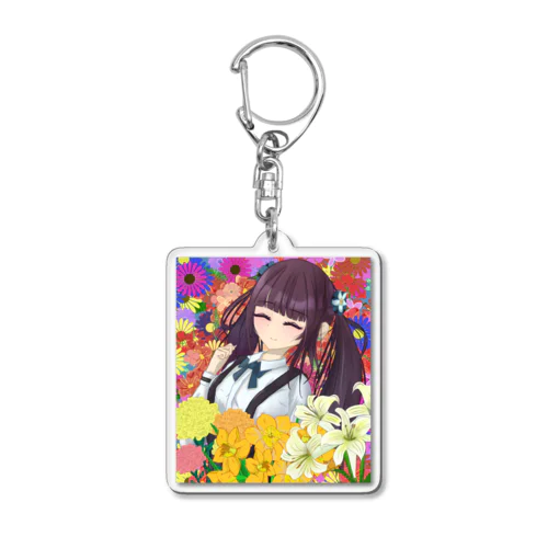 花の女の子 Acrylic Key Chain